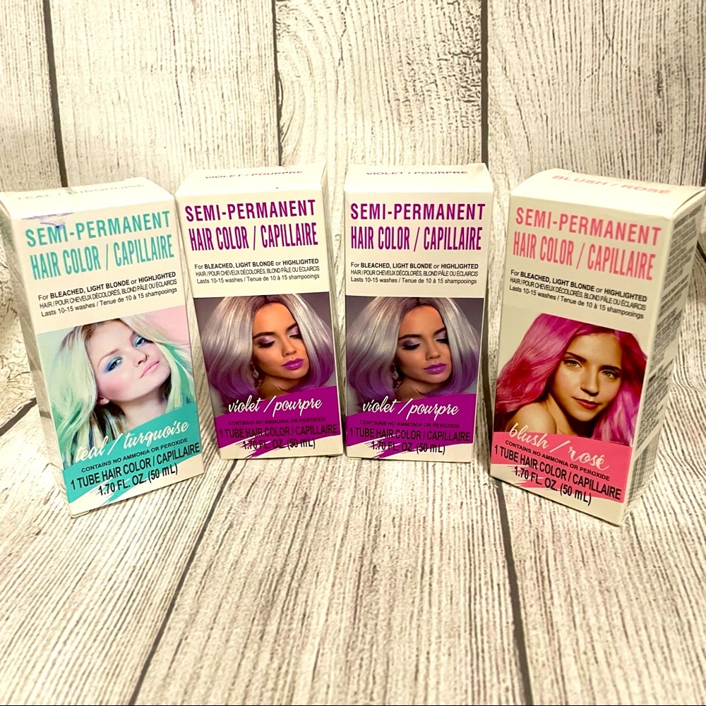 Set of 5 semi permanent hair color
